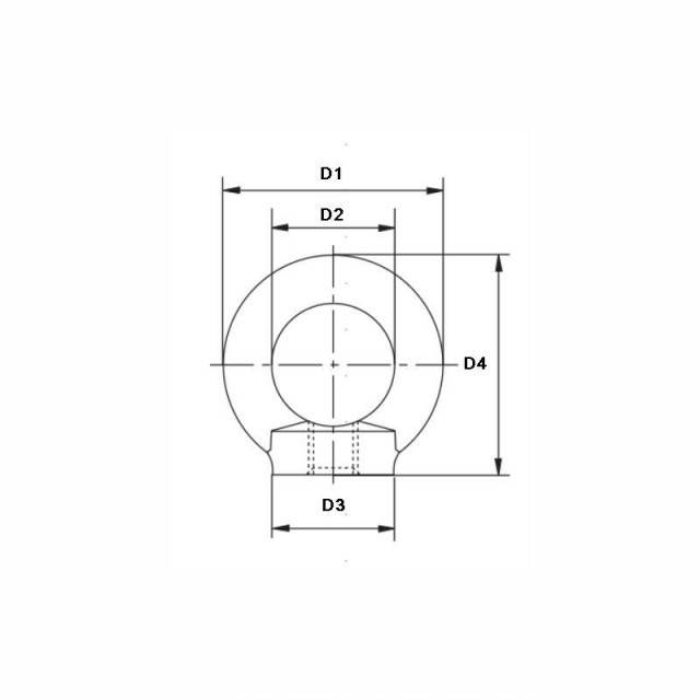 Inel de ridicare cu piulita M16