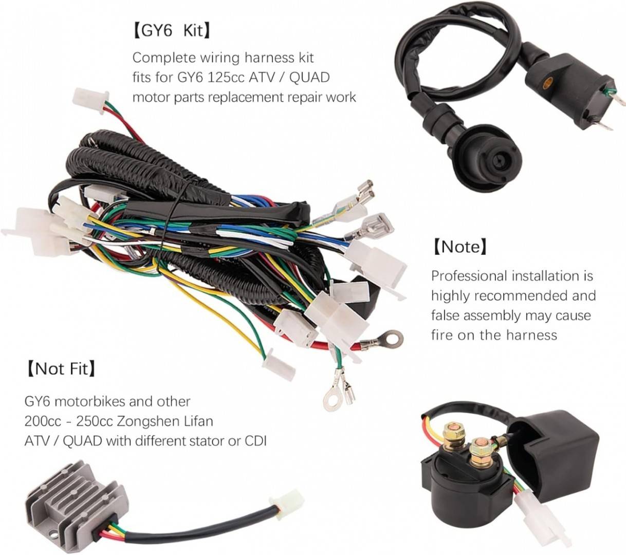 Instalatie electrica scuter GY6 50cc (9 in 1)