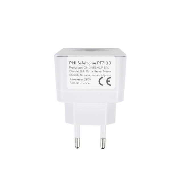 Interfon video inteligent PNI SafeHome PT710B WiFi HD, P2P, acumulator si Sonerie 36 melodii inclusa, aplicatie dedicata Tuya Smart, integrare in