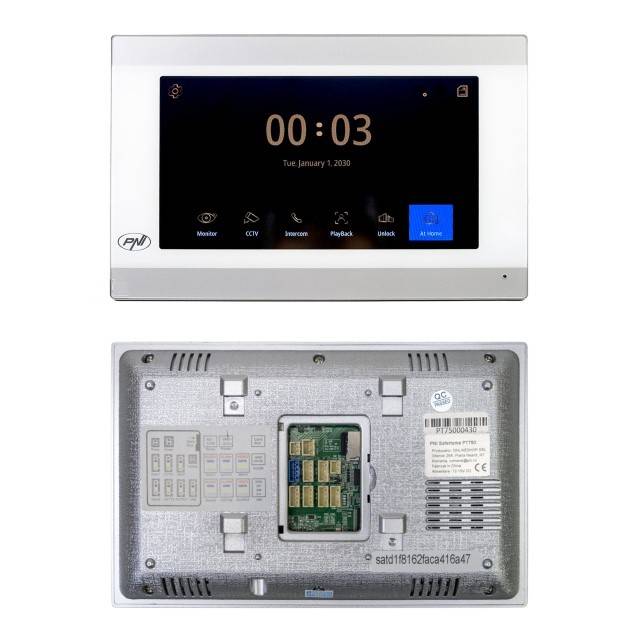 Interfon video inteligent PNI SafeHome PT750 WiFi HD, P2P, monitor interior, aplicatie dedicata Tuya Smart, integrare in scenarii si automatizari