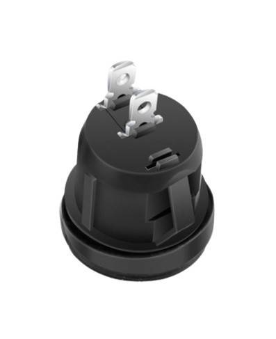 Intrerupator circular, negru 12V, waterproof