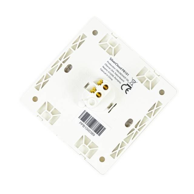 Intrerupator de acces incastrabil PNI PB101, contact iesire NO/COM, max. 36V 3A, alb