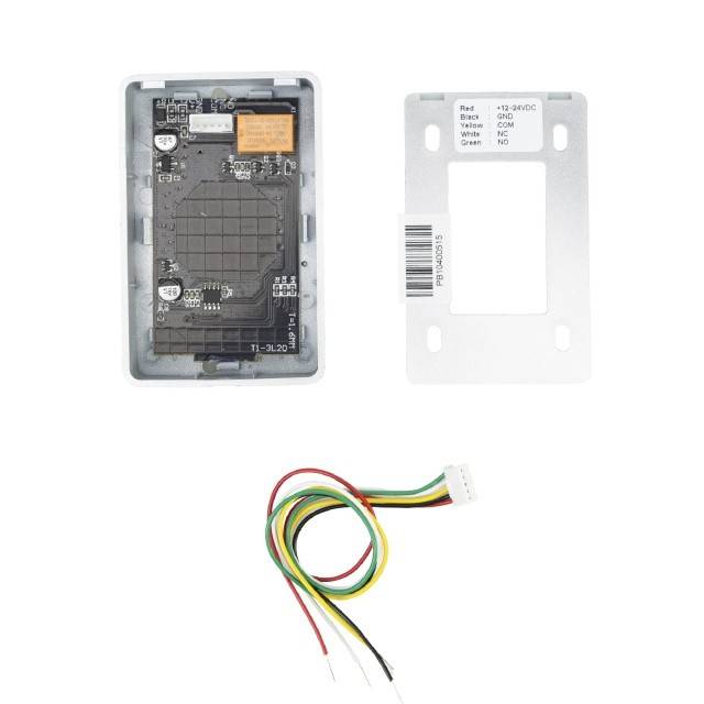 Intrerupator de acces PNI PB104, cu touch, montaj aplicat, NO/NC/COM, 12V/24V DC, LED stare, metalic, 5 fire