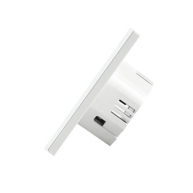Intrerupator dublu cu touch PNI SH202 din sticla, alb cu LED indicator