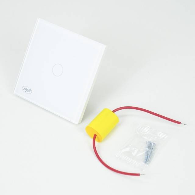 Intrerupator inteligent cu touch PNI SafeHome PT101L WiFi, 600W, control prin aplicatia Tuya Smart, compatibil cu Alexa si Google Assistant - Live
