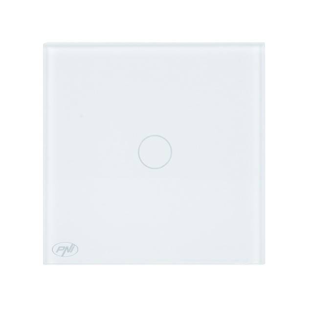 Intrerupator inteligent cu touch PNI SafeHome PT101L WiFi, 600W, control prin aplicatia Tuya Smart, compatibil cu Alexa si Google Assistant - Live