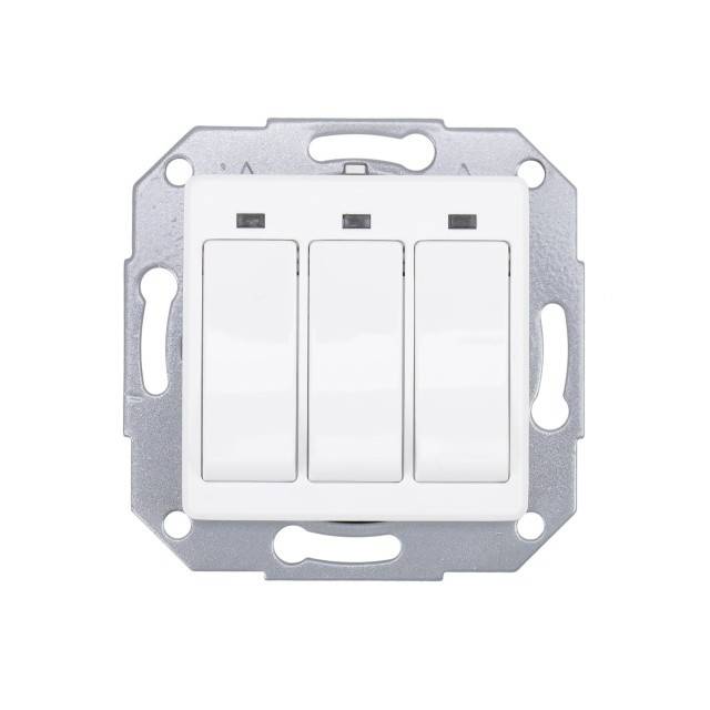 Intrerupator inteligent triplu PNI SmartHome WS323 pentru control lumini prin internet compatibil cu APP TuyaSmart