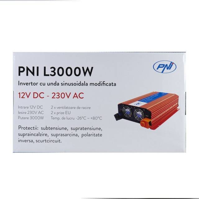 Invertor de tensiune PNI L3000W alimentare 12V iesire 230V