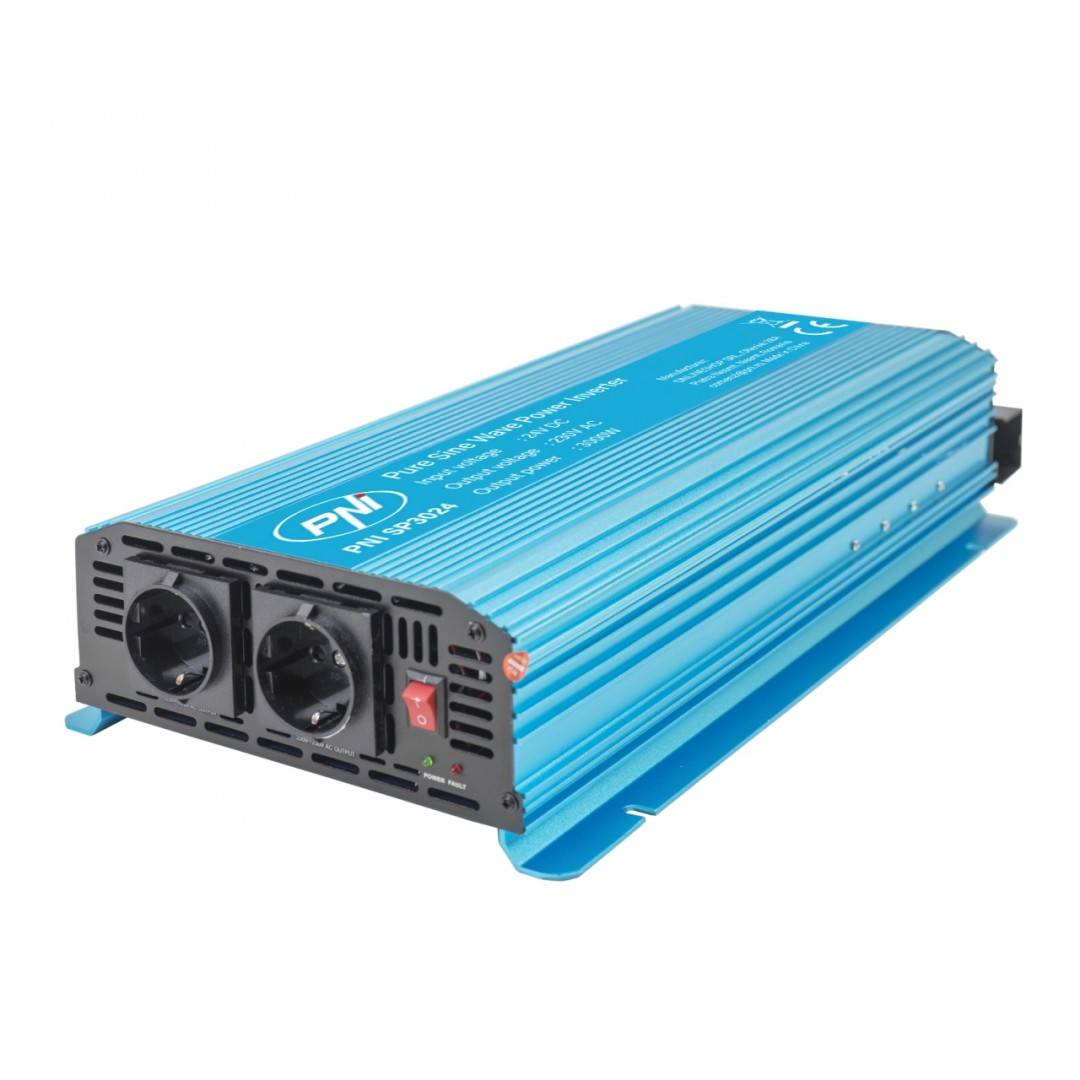 Invertor de tensiune PNI SP3024 alimentare 24V iesire 230V 3000W sinusoida pura