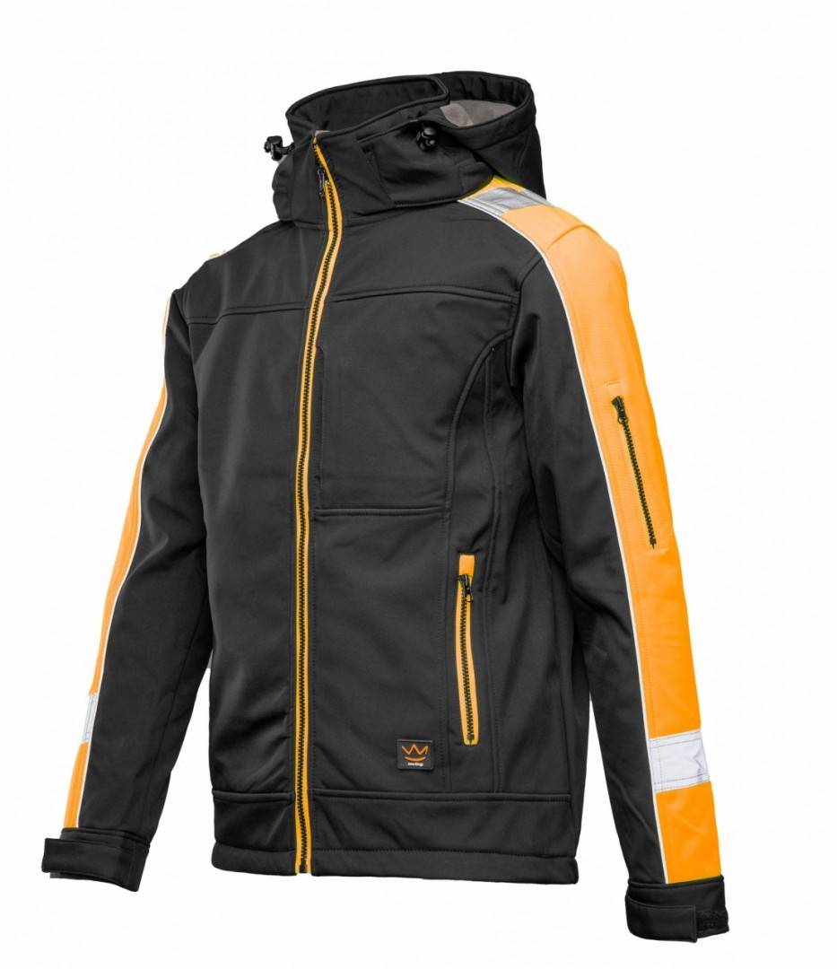 Jacheta Softshell Seven Kings negru-portocaliu