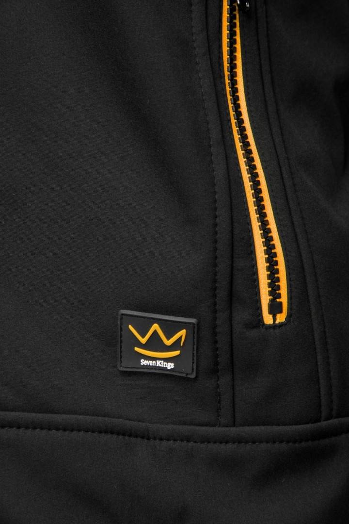 Jacheta Softshell Seven Kings negru-portocaliu