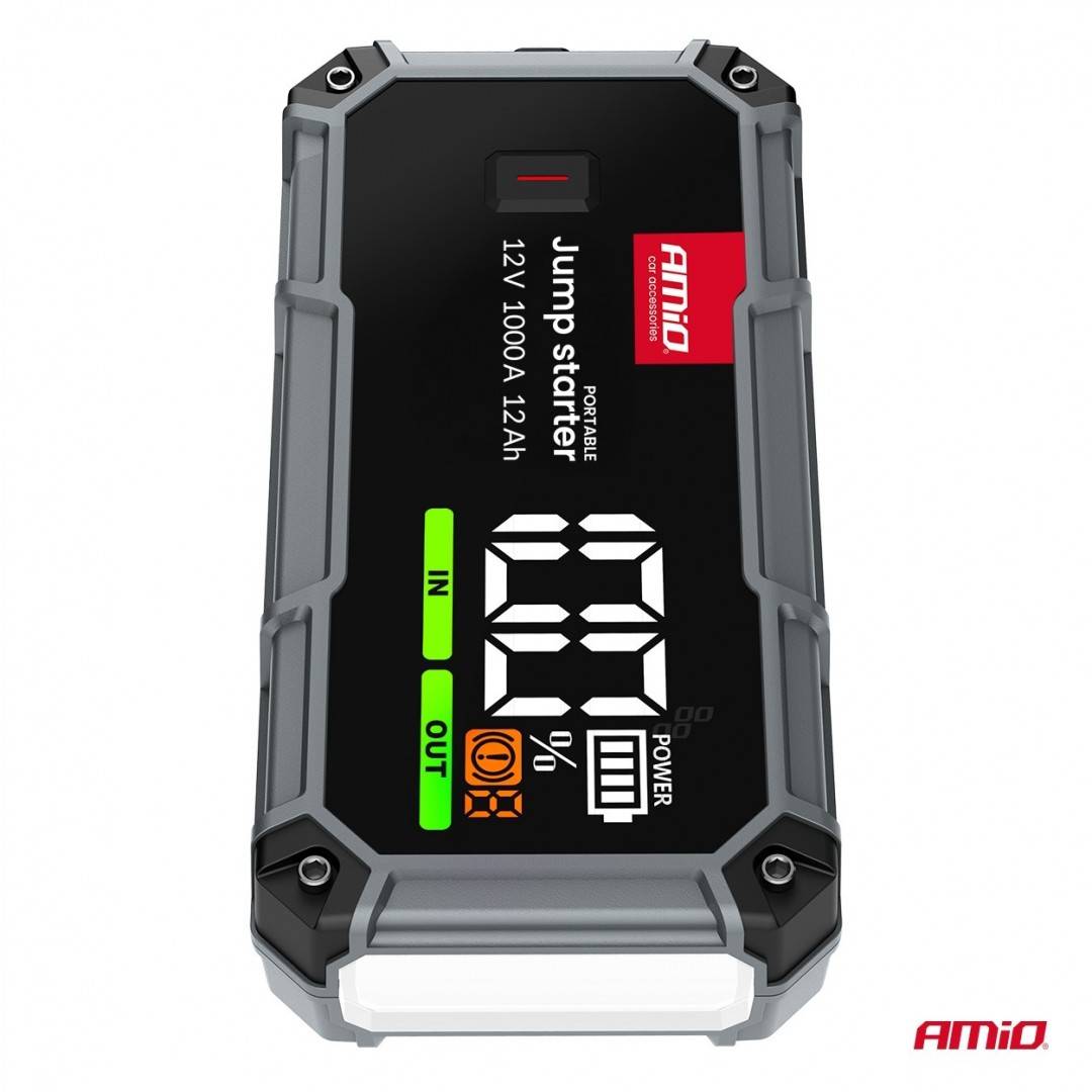 Jump Starter baterie externa 12V 12Ah 1000A Amio