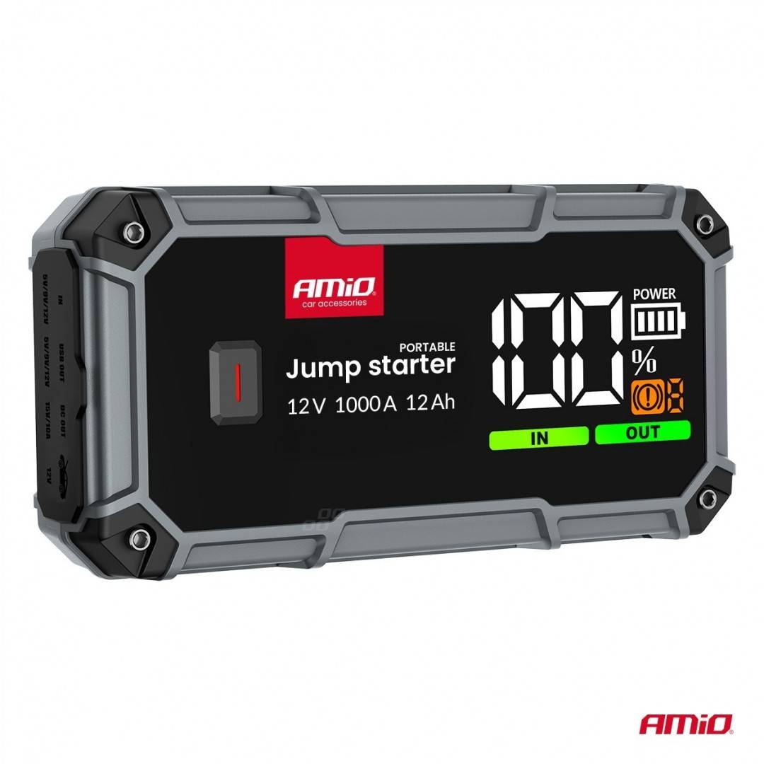 Jump Starter baterie externa 12V 12Ah 1000A Amio