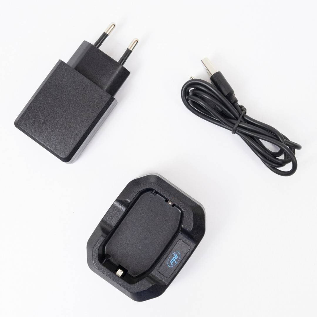 Kit 2 statii radio portabile PNI PMR R45 PRO 446MHz, 0.5W, 99CH programabile, 16 PMR, VOX, TOT, BCL, Scan, Roger Beep