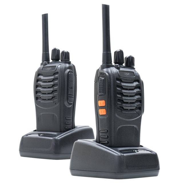 Kit 4 statii radio portabile PNI PMR R40 PRO acumulatori, incarcatoare si casti incluse