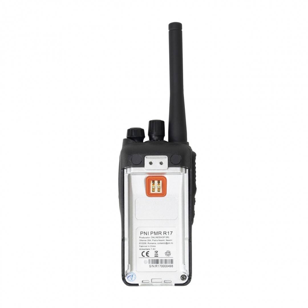 Kit 6 statii radio portabile PNI PMR R17 446MHz, 0.5W, 16 canale PMR si tonuri 50 CTCSS si 104 DCS, programabila, Li-Ion 2200 mAh, IP68