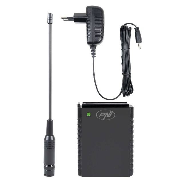 Kit acumulator PNI PB-HP62 Li-Ion 1500mAh plus alimentator 230V iesire 8.4V si antena BNC pentru statie PNI Escort HP 62
