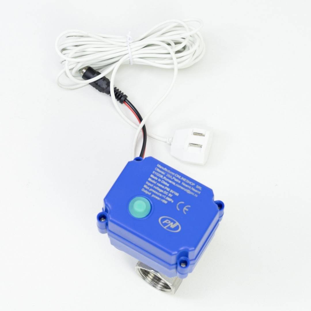 Kit anti-inundatie PNI SV100 PRO senzor si electrovalva DN20 3/4, 1.0MPa, IP65