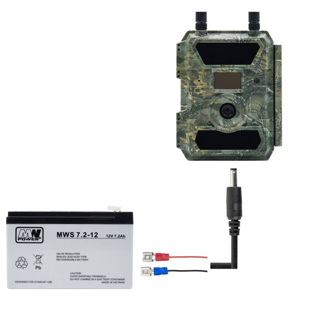 Kit camera vanatoare PNI Hunting 400C PRO 24MP cu acumulator 7.2Ah si cablu alimentare