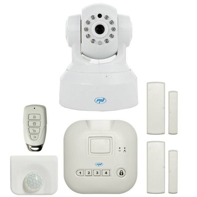 Kit casa inteligenta PNI SmartHome SM400 + camera video SM460 sistem de alarma si monitorizare video prin internet