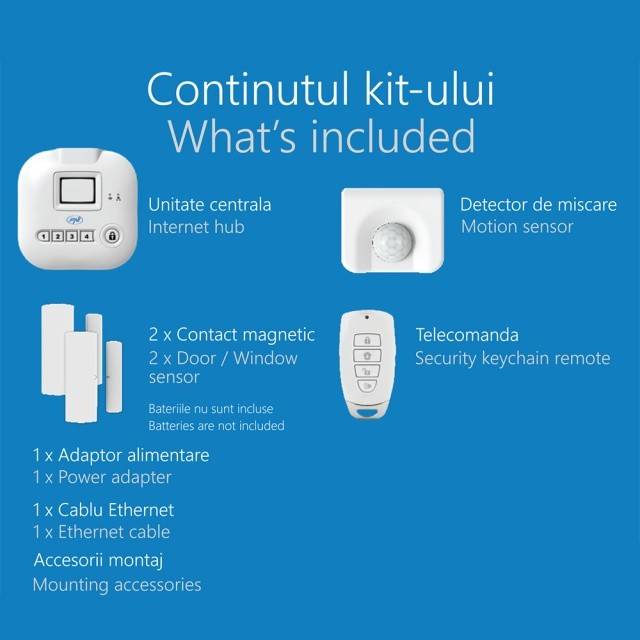 Kit casa inteligenta PNI SmartHome SM400 cu functie de sistem de alarma si monitorizare acces prin internet