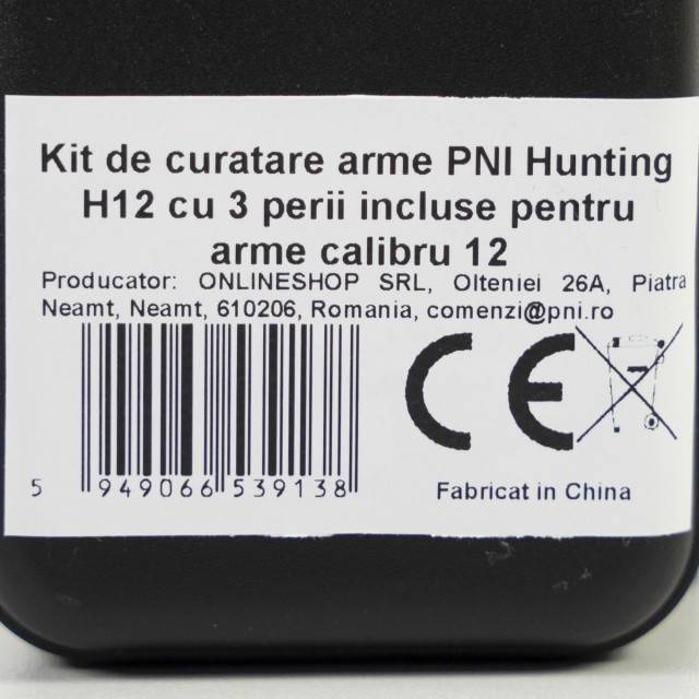 Kit de curatare arme PNI Hunting H11 cu 3 perii incluse pentru arme