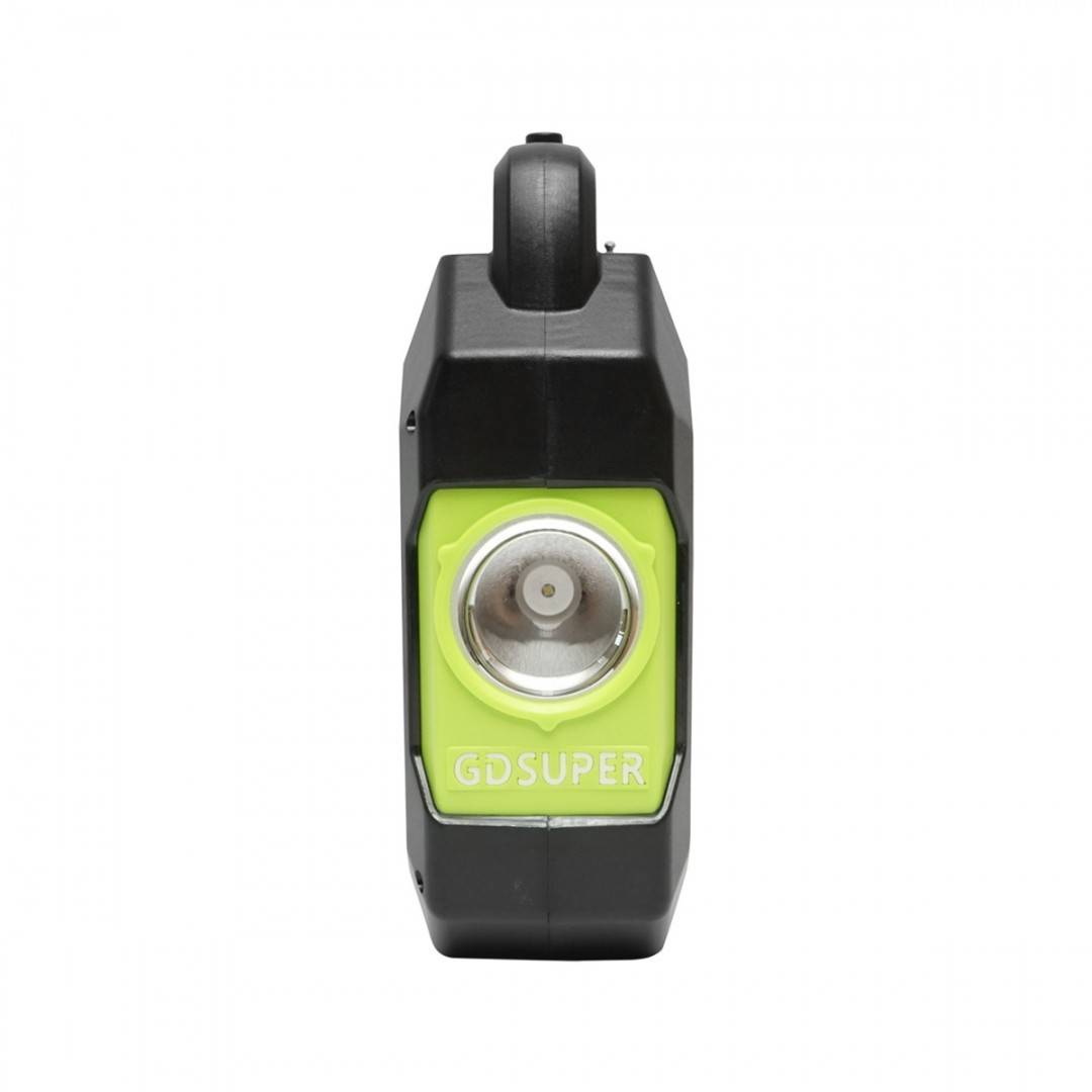 Kit iluminat portabil LED cu 3 becuri/proiector, radio FM panou solar si baterie 6V, 4.5 Ah pentru pescuit camping GD-15