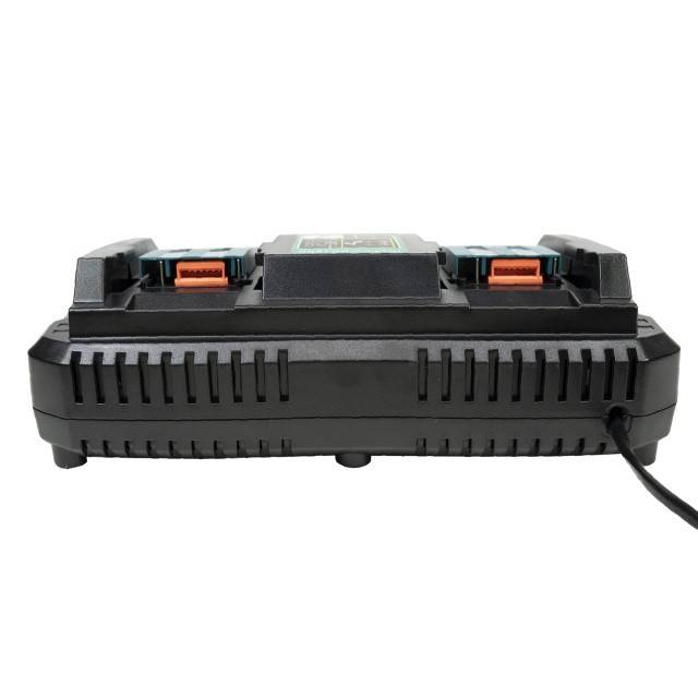 Kit incarcator dublu cu acumulatori PNI DCH218, cu doua porturi USB, include 2 acumulatori 18V 5Ah