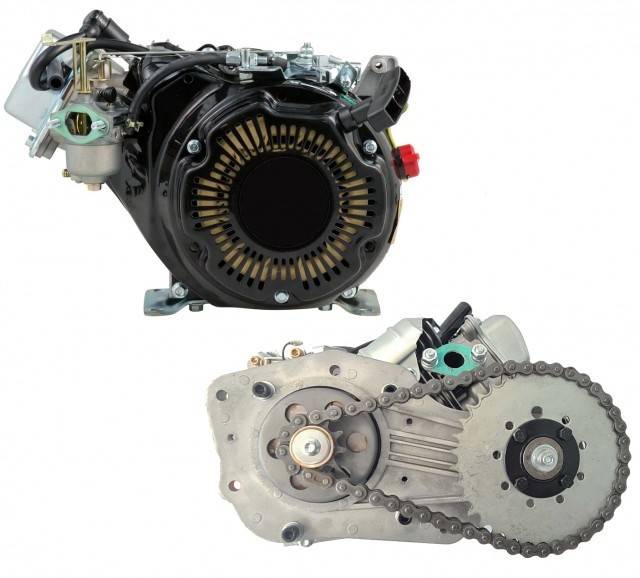 Kit motor (4 TIMPI) bicicleta 80cc - 3.5CP (reductor- lant)