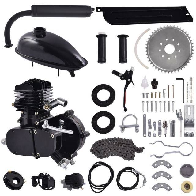 Kit motor bicicleta 80cc 2 TIMPI (Negru)