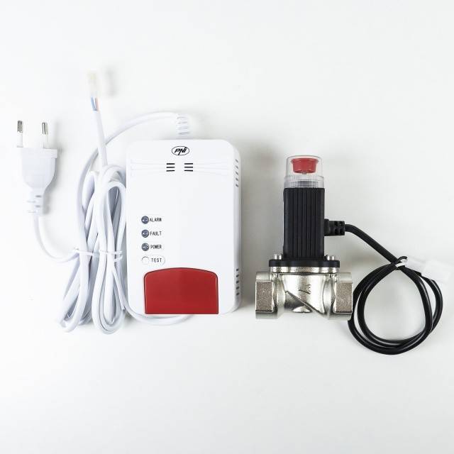 Kit PNI Safe House Dual Gas 250 cu senzori pentru 2 tipuri de gaz monoxid de carbon (CO) si gaze naturale si electrovalva 3/4 inch