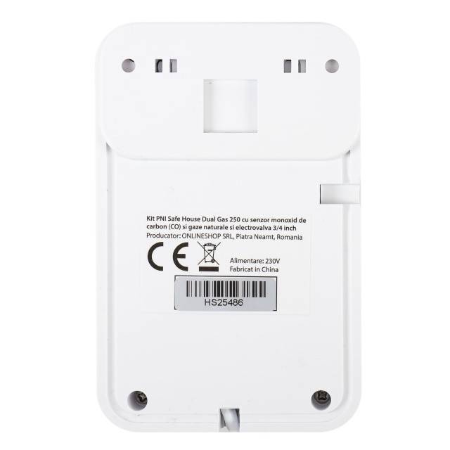 Kit PNI Safe House Dual Gas 250 cu senzori pentru 2 tipuri de gaz monoxid de carbon (CO) si gaze naturale si electrovalva 3/4 inch