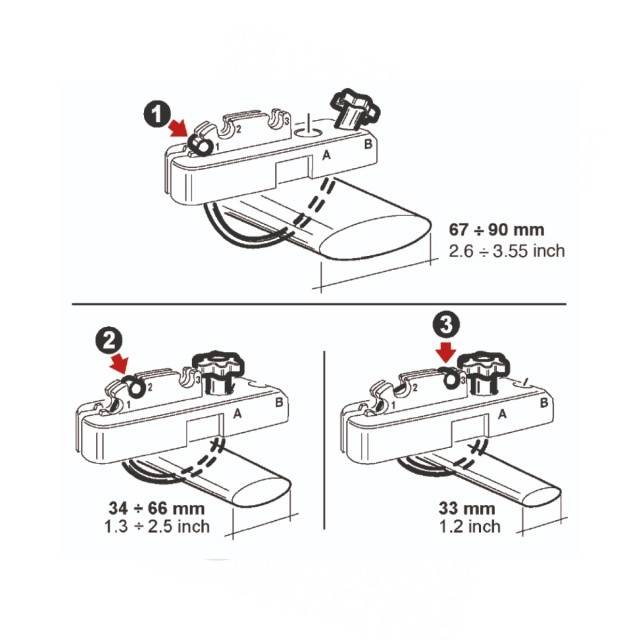 Kit prindere pentru cutii portbagaj G3 (set de 4 buc)