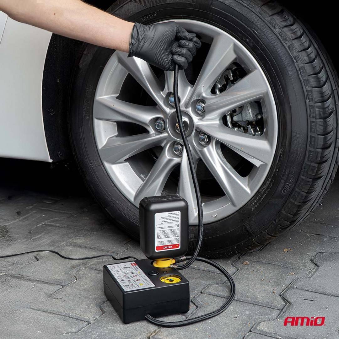 Kit reparatie anvelopa cu compresor 12V Amio