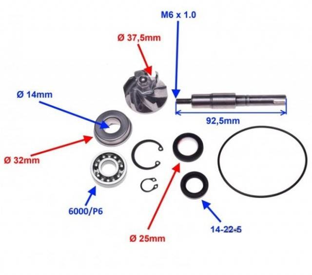 Kit reparatie pompa apa scuter Honda SH 125cc / 150cc