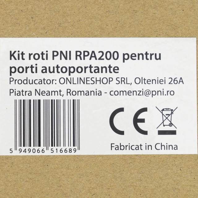 Kit roti PNI RPA200, pentru porti autoportante cu inaltime maxima 210 cm, 1 bucata