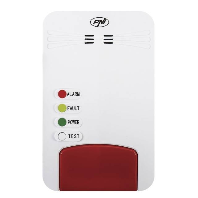 Kit senzor gaz inteligent si electrovalva PNI Safe House Smart Gas 300 WiFi cu alertare sonora, aplicatie de mobil Tuya Smart, integrare in scenarii