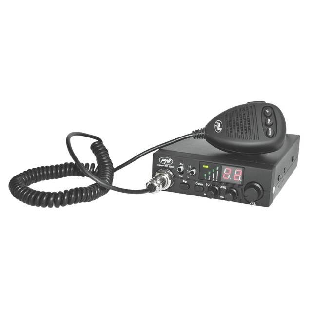 Kit Statie radio CB PNI ESCORT HP 8000L ASQ + Antena CB PNI ML160 cu magnet