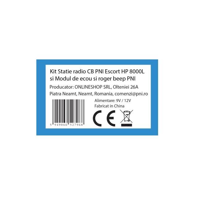 Kit Statie radio CB PNI Escort HP 8000L si Modul de ecou si roger beep PNI ECH01