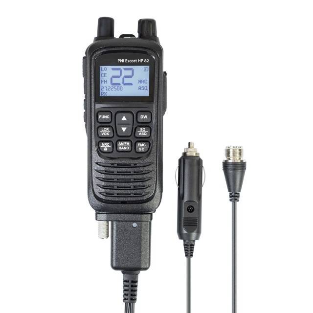Kit Statie radio CB portabila PNI Escort HP 82, multi standard, 4W, 12V, AM-FM cu antena CB PNI Extra 48