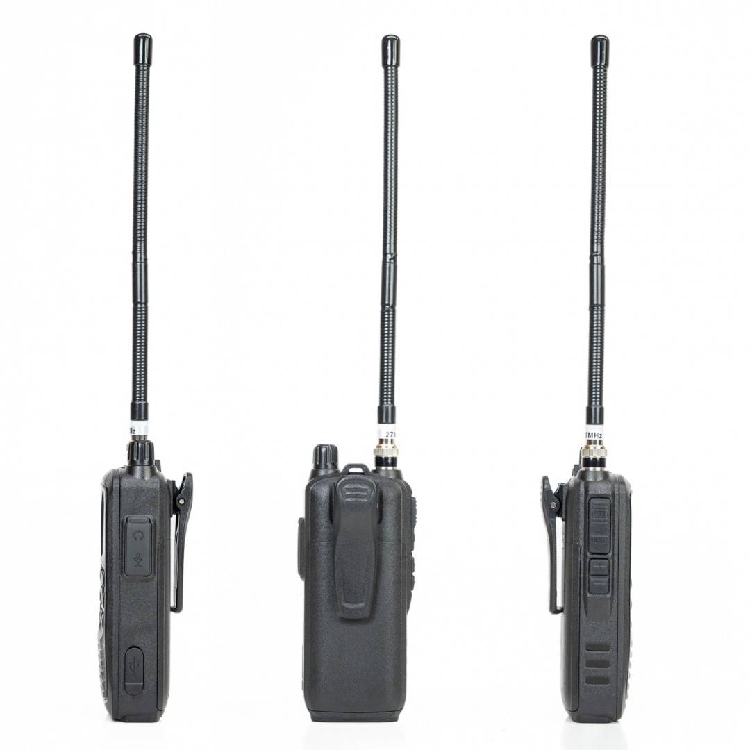 Kit Statie radio CB portabila PNI Escort HP 82, multi standard, 4W, 12V, AM-FM si antena CB PNI S75, 75cm, cu magnet inclus