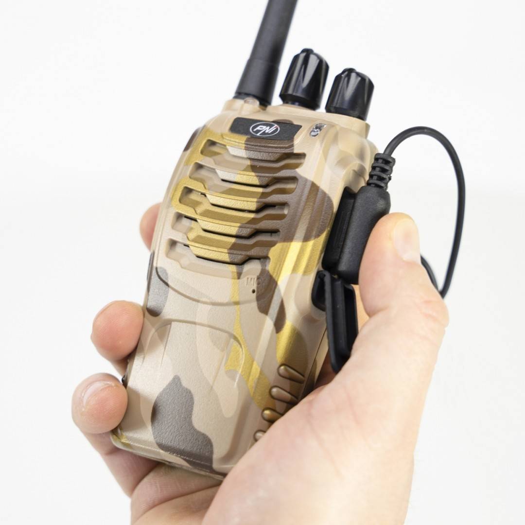 Kit Statii radio portabile PNI PMR R40 CAMO 0.5W, 16 canale, tonuri 50 CTCSS si 104 DCS, ASQ, TOT, monitor, set 6 bucati