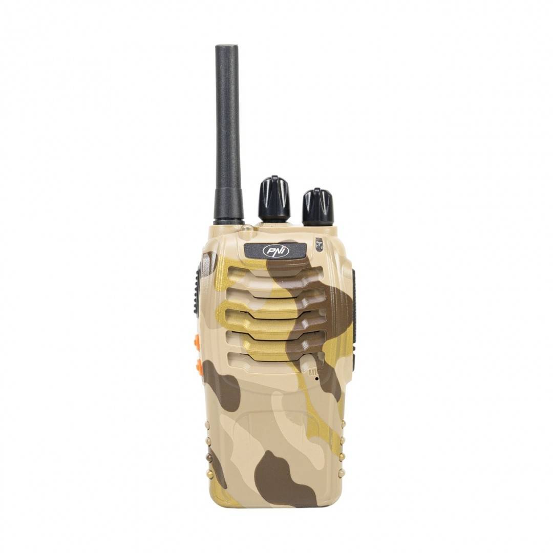 Kit Statii radio portabile PNI PMR R40 CAMO 0.5W, 16 canale, tonuri 50 CTCSS si 104 DCS, ASQ, TOT, monitor, set 6 bucati