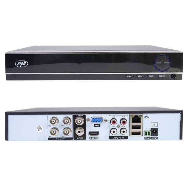 Kit supraveghere video AHD PNI House PTZ1300 Full HD - NVR si 4 camere exterior 2MP full HD 1080P