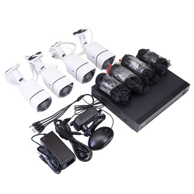 Kit supraveghere video AHD PNI House PTZ1300 Full HD - NVR si 4 camere exterior 2MP full HD 1080P