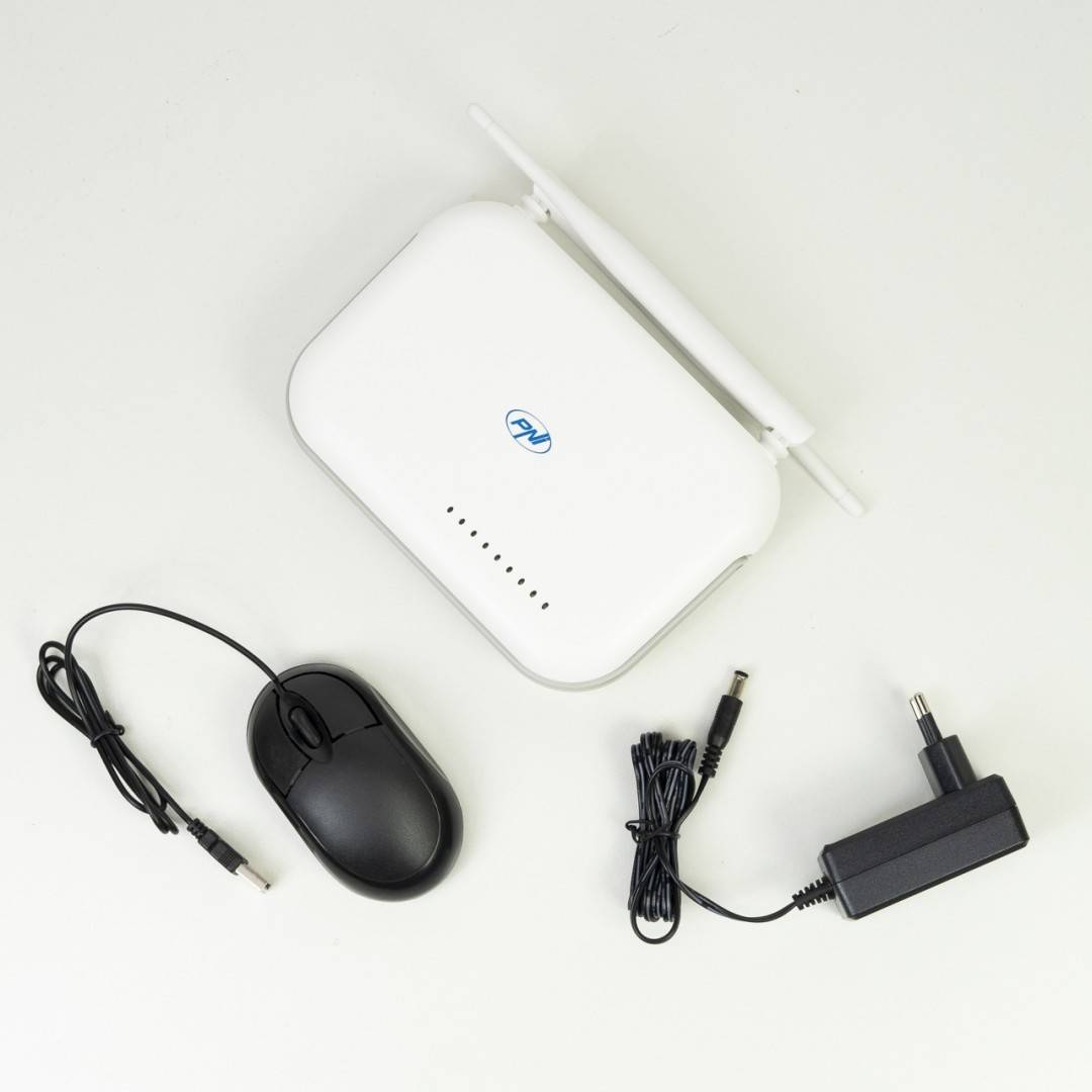 Kit supraveghere video wireless PNI House WiFi800 NVR si 2 camere PNI IP840 de exterior, 8MP, 4K, IP65