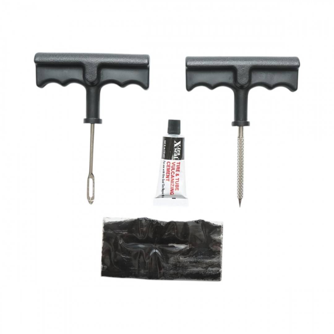 Kit vulcanizare anvelope tubeless la rece cu snur, adeziv, instrument inserare tip ac si alezor 27-003 X-TRA SEAL