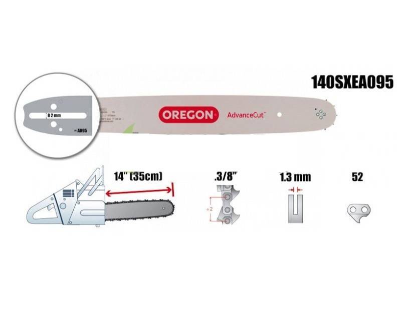 Lama drujba Oregon 26 dinti - pas 3/8 - 35cm - 1.3mm (originala)