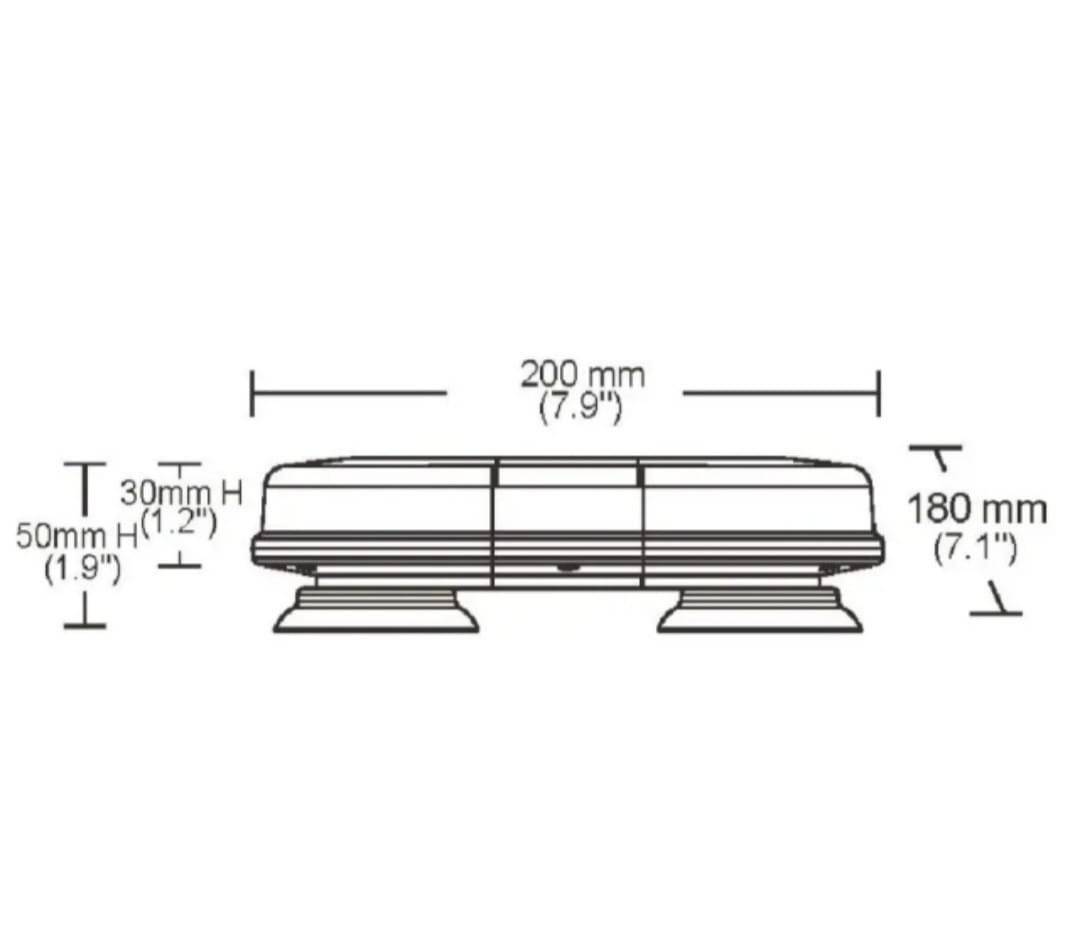 Lampa avertizare cu magnet 32 LED-uri R65 R10