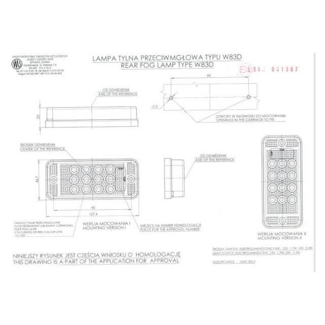 LAMPA CEATA DREPTUNGHIULARA LED